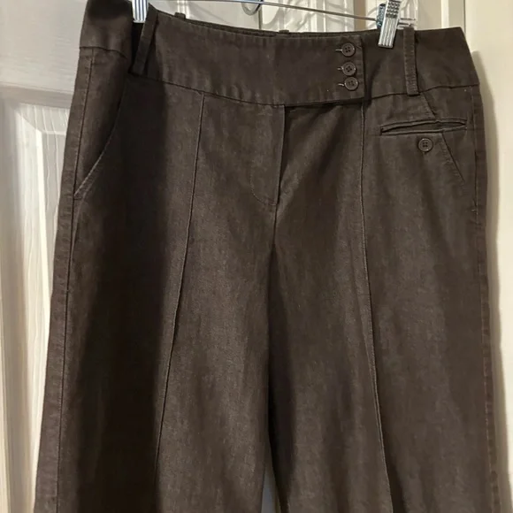 Y2K New Directions Wide Leg Flare  Brown Denim Jeans Size 14 - Picture 4 of 10